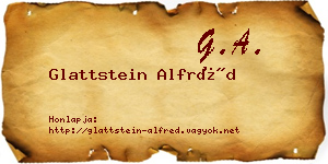 Glattstein Alfréd névjegykártya